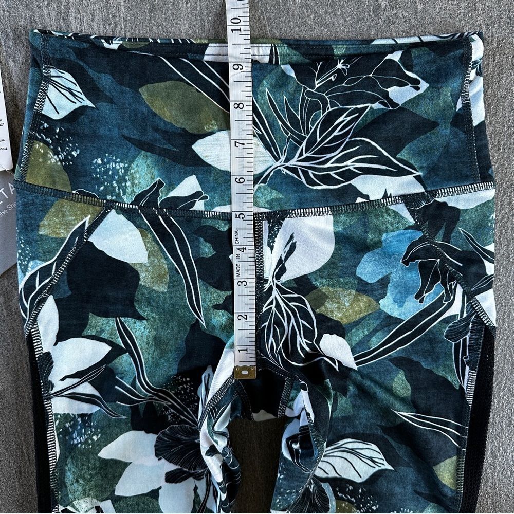 NWT Athleta Leafy Floral High Rise Tropical Mesh Chaturanga 7/8 Leggings XS - Picture 14 of 16